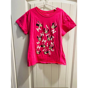 Disney Girl's Minnie Mouse Graphic Crewneck Shortsleeve T-Shirt Youth XL Pink